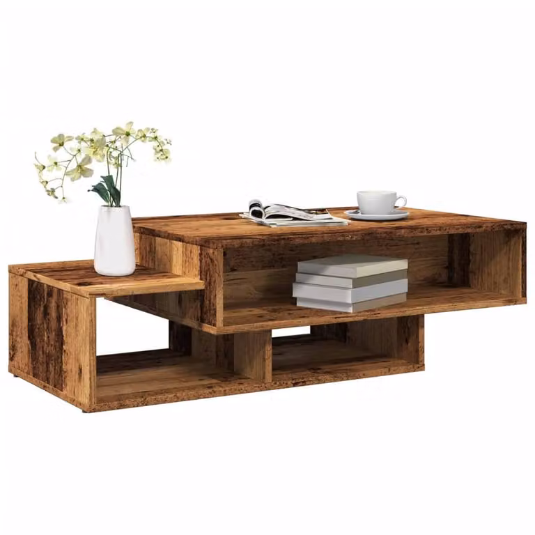 Berkfield Home Decorative Coffee Table in Brown Old Wood, W/D/H: 105 x 55 x 32 cm