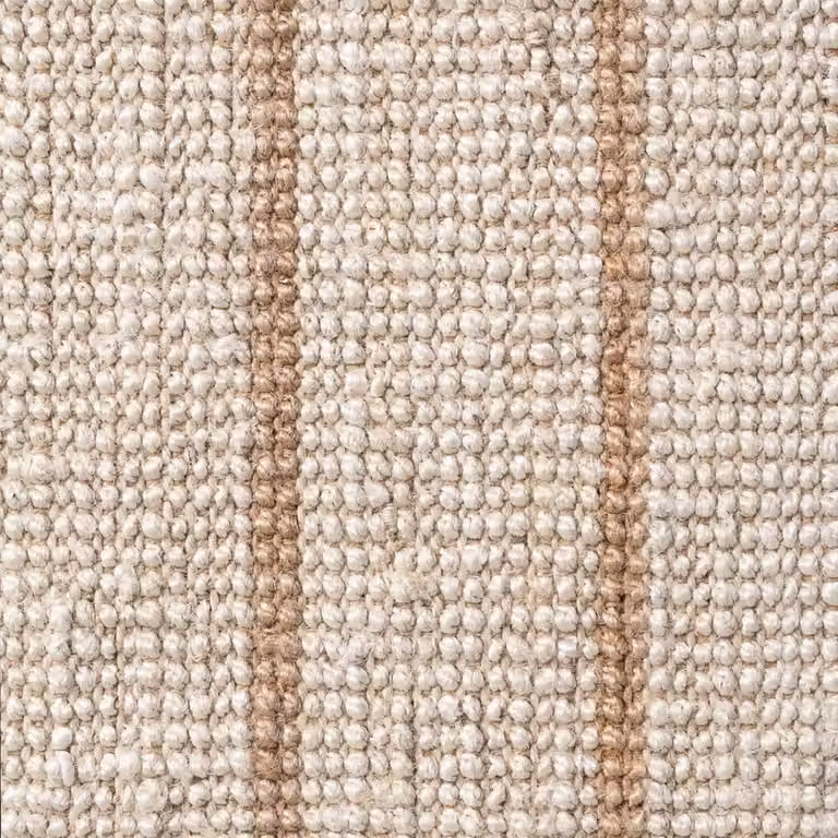 THE RUGS Sierra Jute Striped Hand Woven Rug in Beige and Gold, W: 200 cm, D: 300 cm