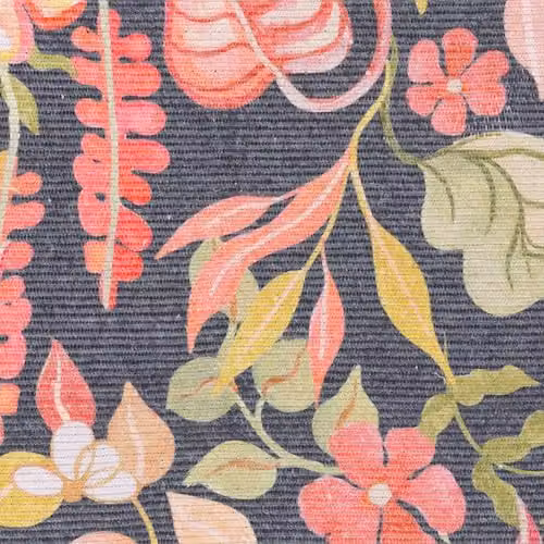 Riva Home Tropical Bloom Floral Woven Indoor/Outdoor Rug in Black and Multicolour, W: 120 cm, L: 170 cm – 2