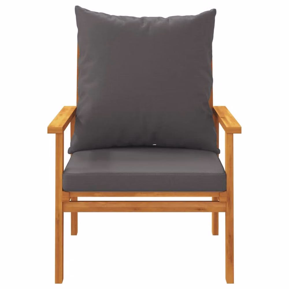 Berkfield Home 5 Piece Garden Lounge Set with Cushions in Brown Solid Acacia Wood – 3