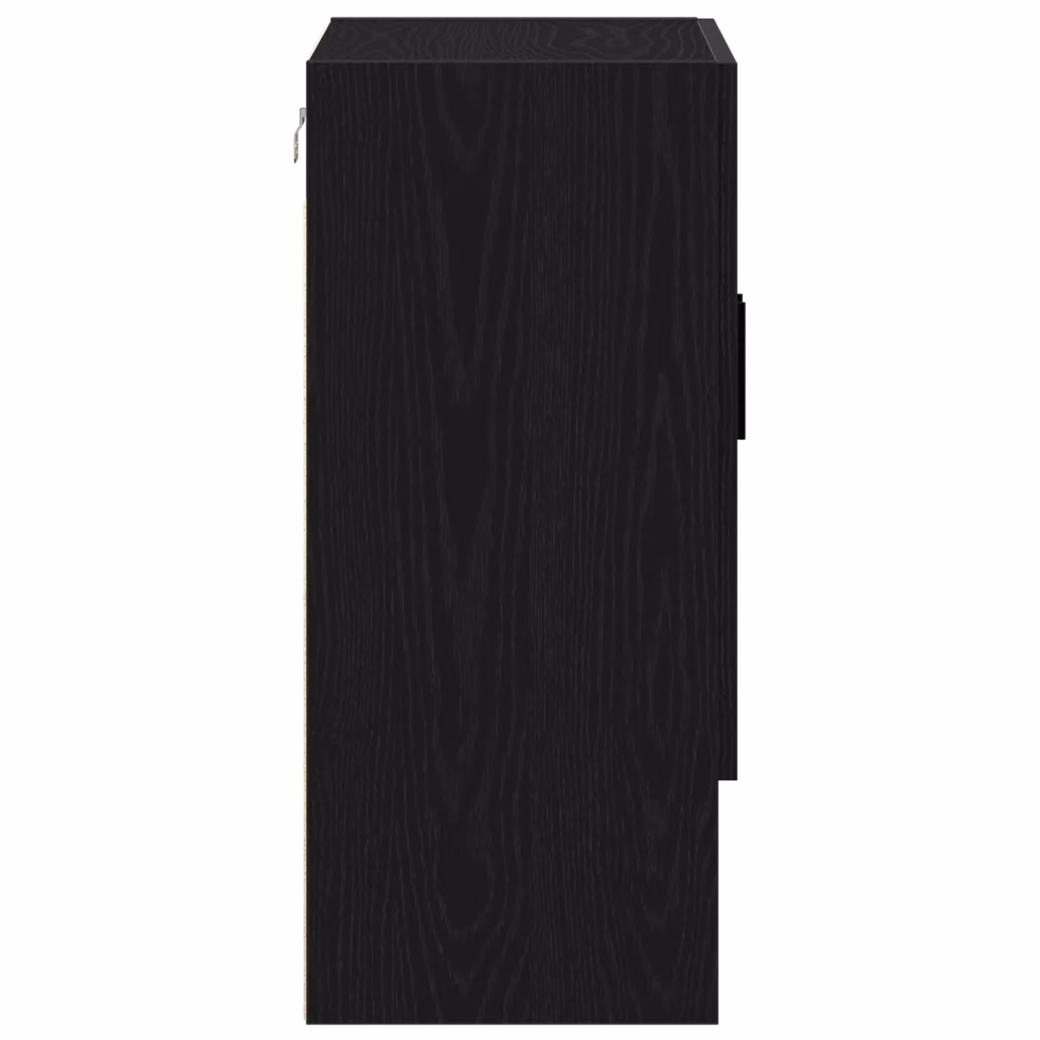 Berkfield Home Black Oak Wall Cabinet with Hinged Doors and Internal Shelves, W/D/H: 60 x 31 x 70 cm – 4