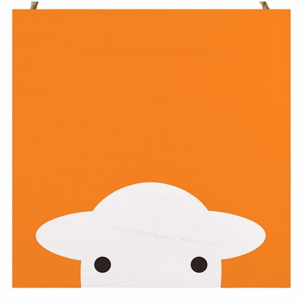 Herdy Orange Peep Wooden Hanging Plaque – 2