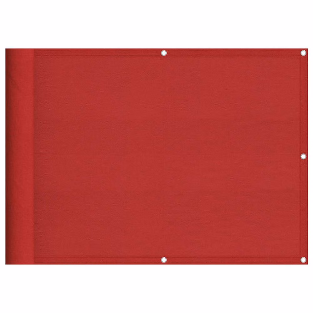 Berkfield Home Versatile Red Balcony Screen with Aluminium Eyelets, W/H: 75 x 700 cm, UV-Resistant Polyester Oxford Fabric – 2
