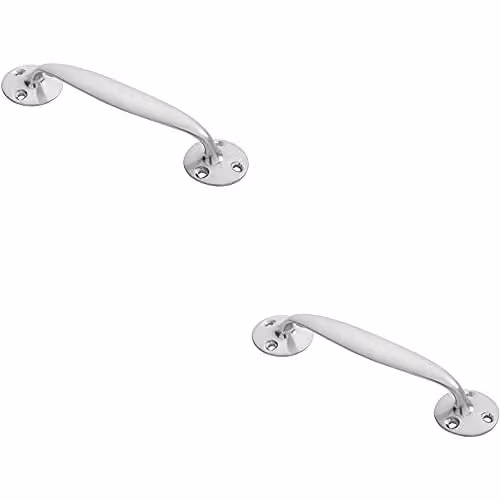 Loops 2 Pack Victorian Bow Shaped Pull Handles in Satin Chrome