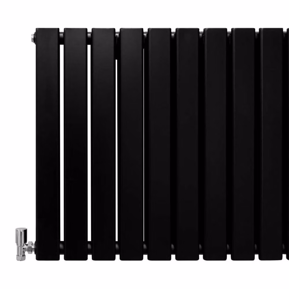 Monstershop Designer Flat Panel Steel Radiator in Black, W: 60.0 cm, H: 70.0 cm – 4
