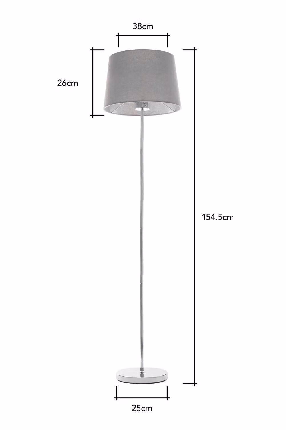 BHS Lighting Mira Touch Modern Floor Lamp in Chrome Silver – 2