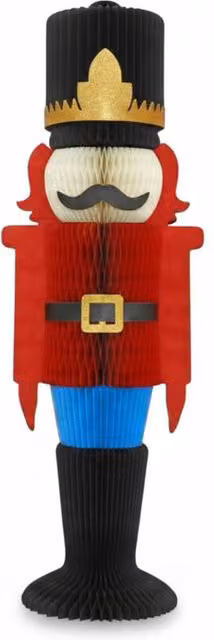 Four Candle Traditional Paper Nutcracker Christmas Decoration, Multicolour, Height: 100 cm