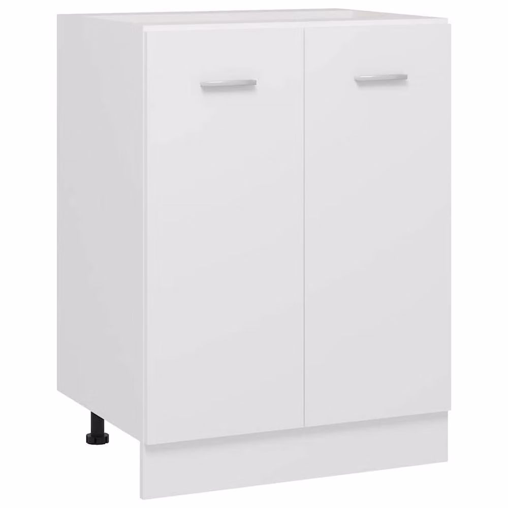 Berkfield Home Modern White Kitchen Base Unit with Hinged Doors and Internal Shelves, W/D/H: 60 x 46 x 81.5 cm