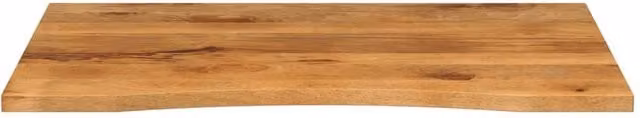 Berkfield Home Beautiful Curved Desk Top in Brown Solid Rough Mango Wood, W: 110 cm, D: 80 cm, H: 2.5 cm – 1