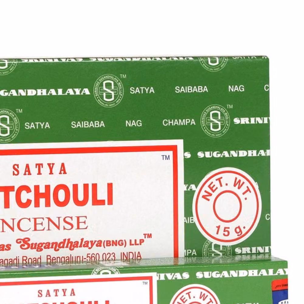 Satya Patchouli Woody Incense Sticks, 120 Pack, Green – 2