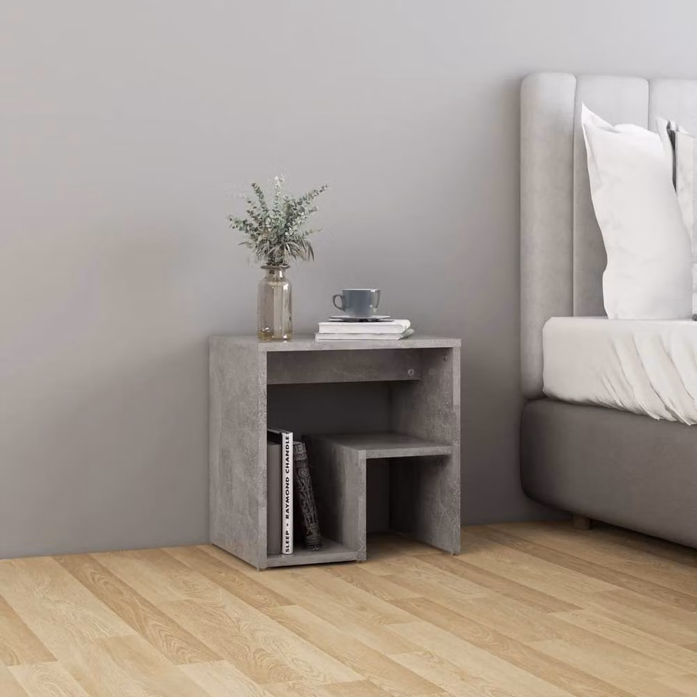 Berkfield Home Bed Cabinet in Concrete Grey, W/D/H: 40 x 30 x 40 cm – 2