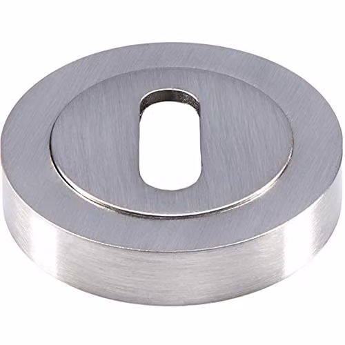 Loops 50mm Round Lock Profile Escutcheon with Concealed Fix in Brushed Silver – 1