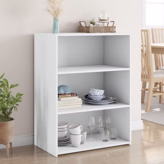 Berkfield Home White Modern Sideboard in Matt MDF, W/D/H: 70 x 41 x 93 cm – 1