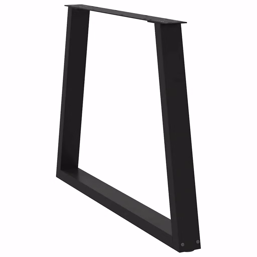 Berkfield Home V-Shape Dining Table Legs, 2 Piece Set, Black Matt Steel, H: 72 cm – 3
