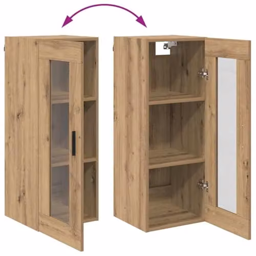 vidaXL Artisan Oak Highboard in Brown, W/D/H: 34.5 x 34 x 180 cm – 3