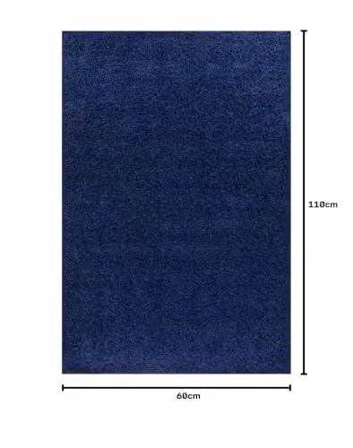 Serdim Rugs Blue Plain Modern Machine Woven Shaggy Living Room Area Rug, W: 60 cm, L: 110 cm – 2