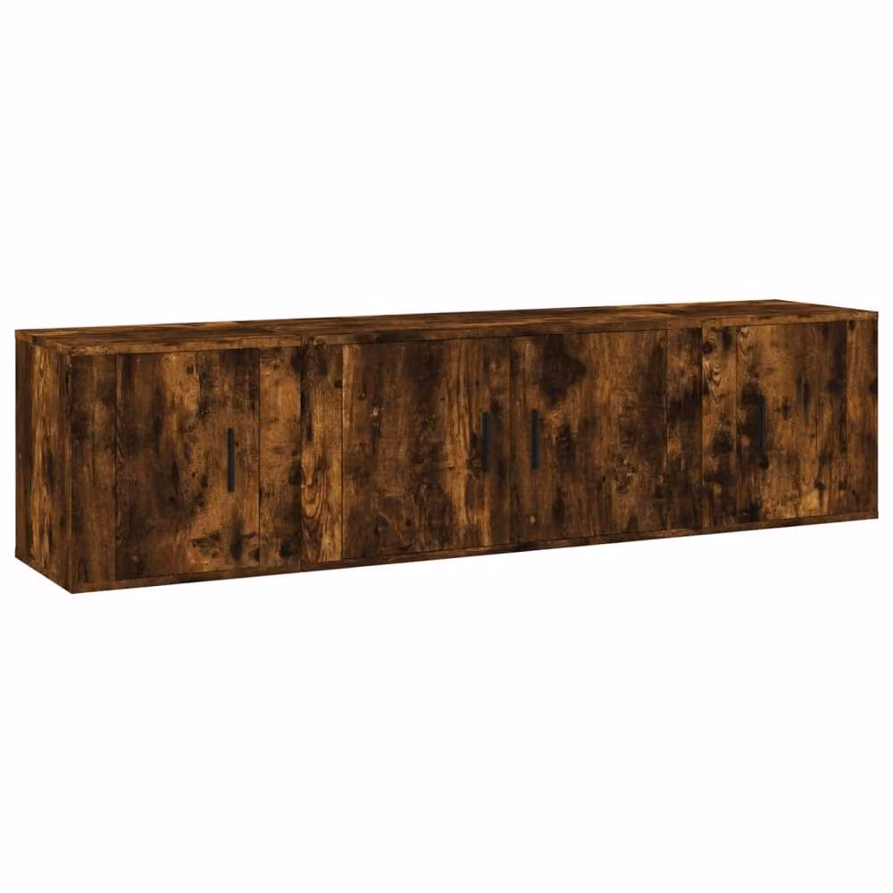 Berkfield Home Classic 3 Piece TV Cabinet Set in Smoked Oak Brown Engineered Wood – 2