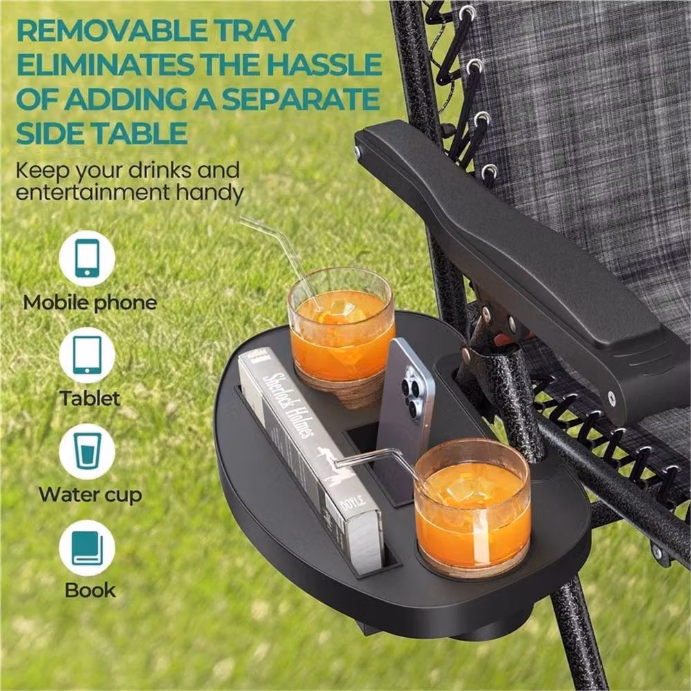 Kelvenix 2-Piece Zero Gravity Garden Chairs in Grey – 3