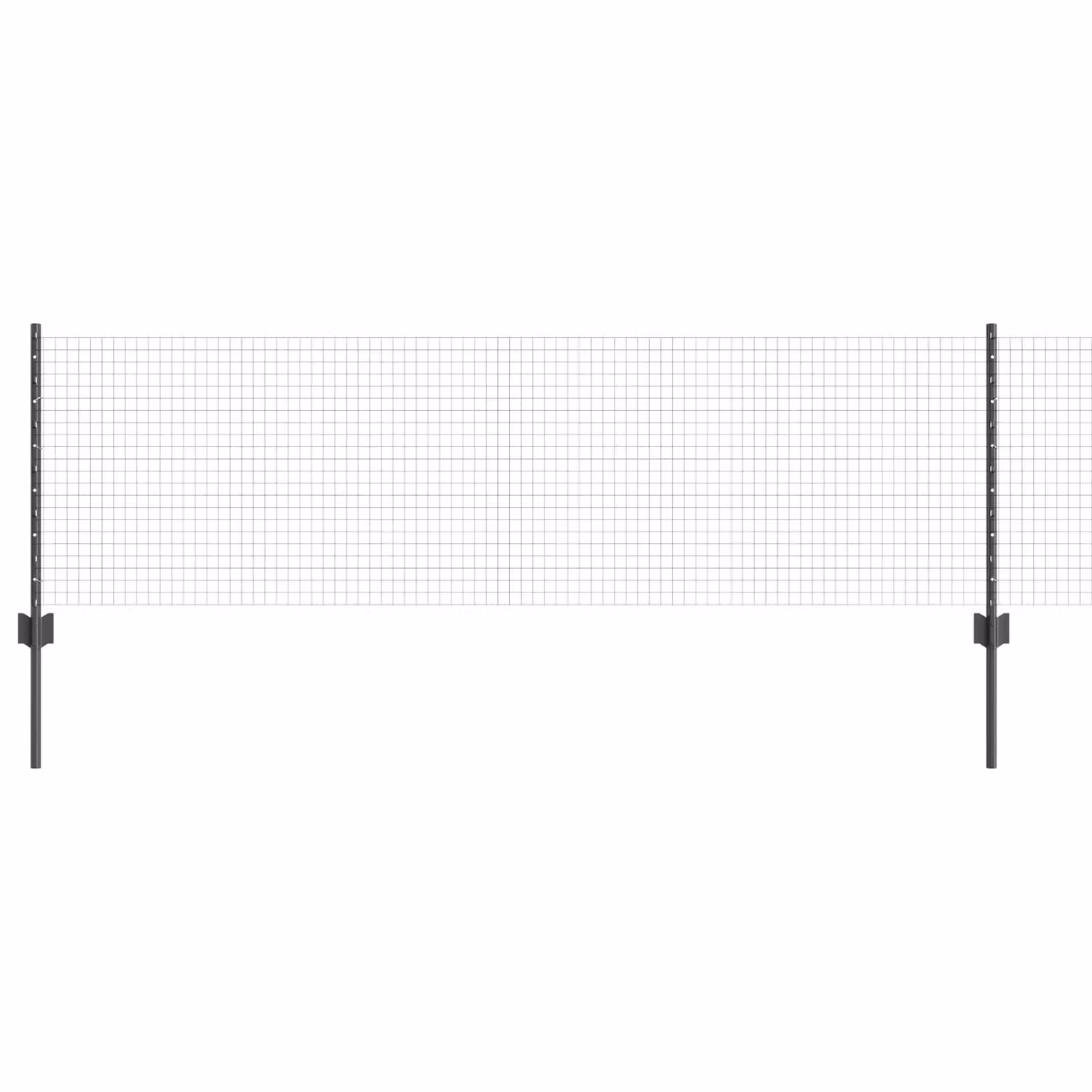 Berkfield Home Grey Steel Welded Wire Fence with 44 U Posts, 0.6 x 100 m – 2