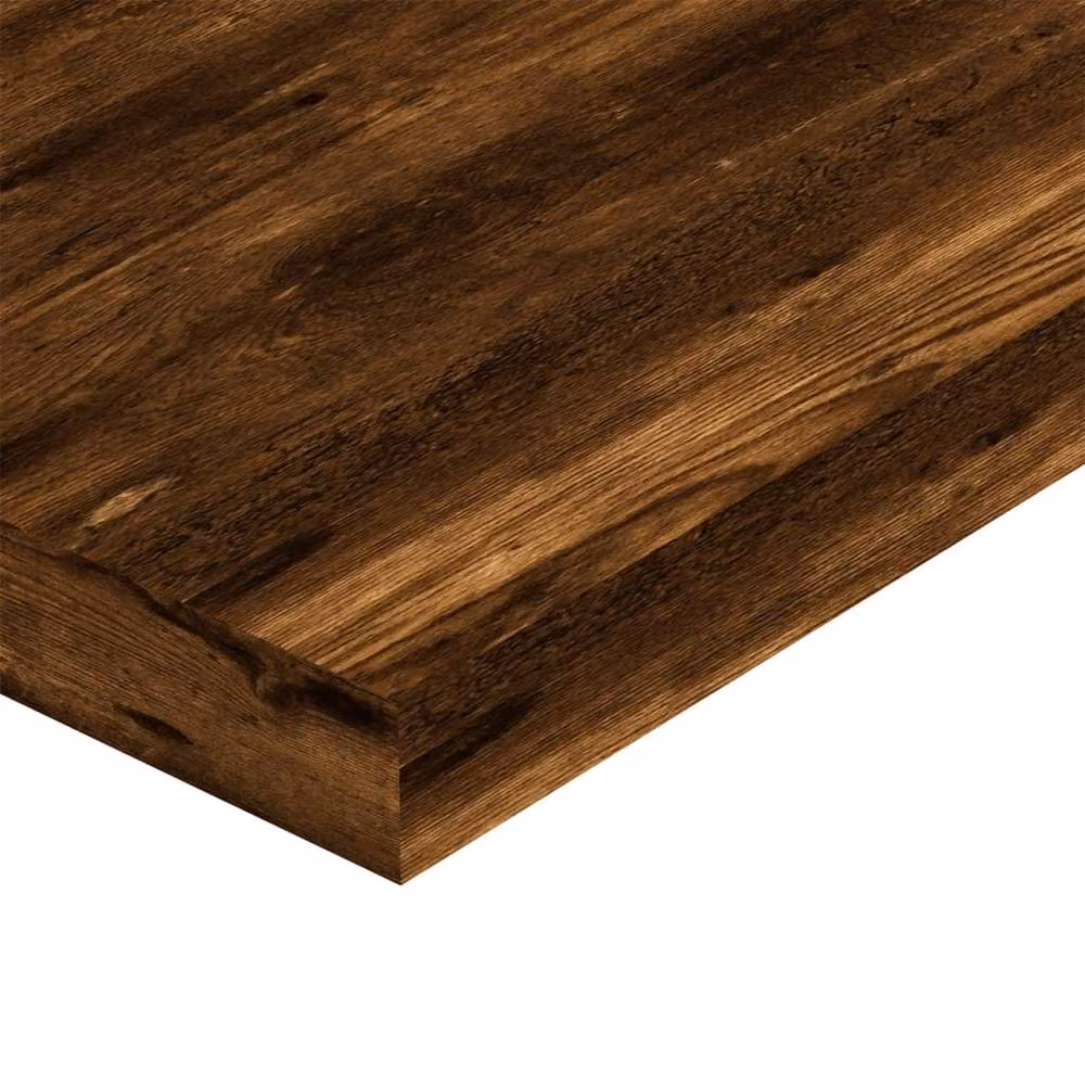 Berkfield Home Set of 4 Smoked Oak Wall Mounted Shelves, Brown Engineered Wood, W: 60 cm, D: 10 cm, H: 1.5 cm – 3