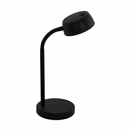 Loops Height Adjustable LED Table Task Lamp in Black with Included Bulb