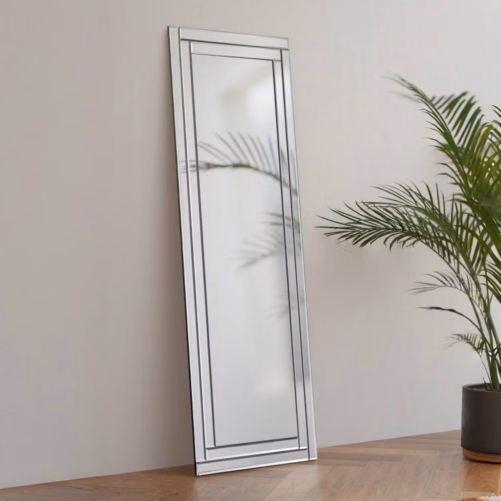 Cheshire Linea Frameless Rectangular Glass Dress Mirror in Clear – 2
