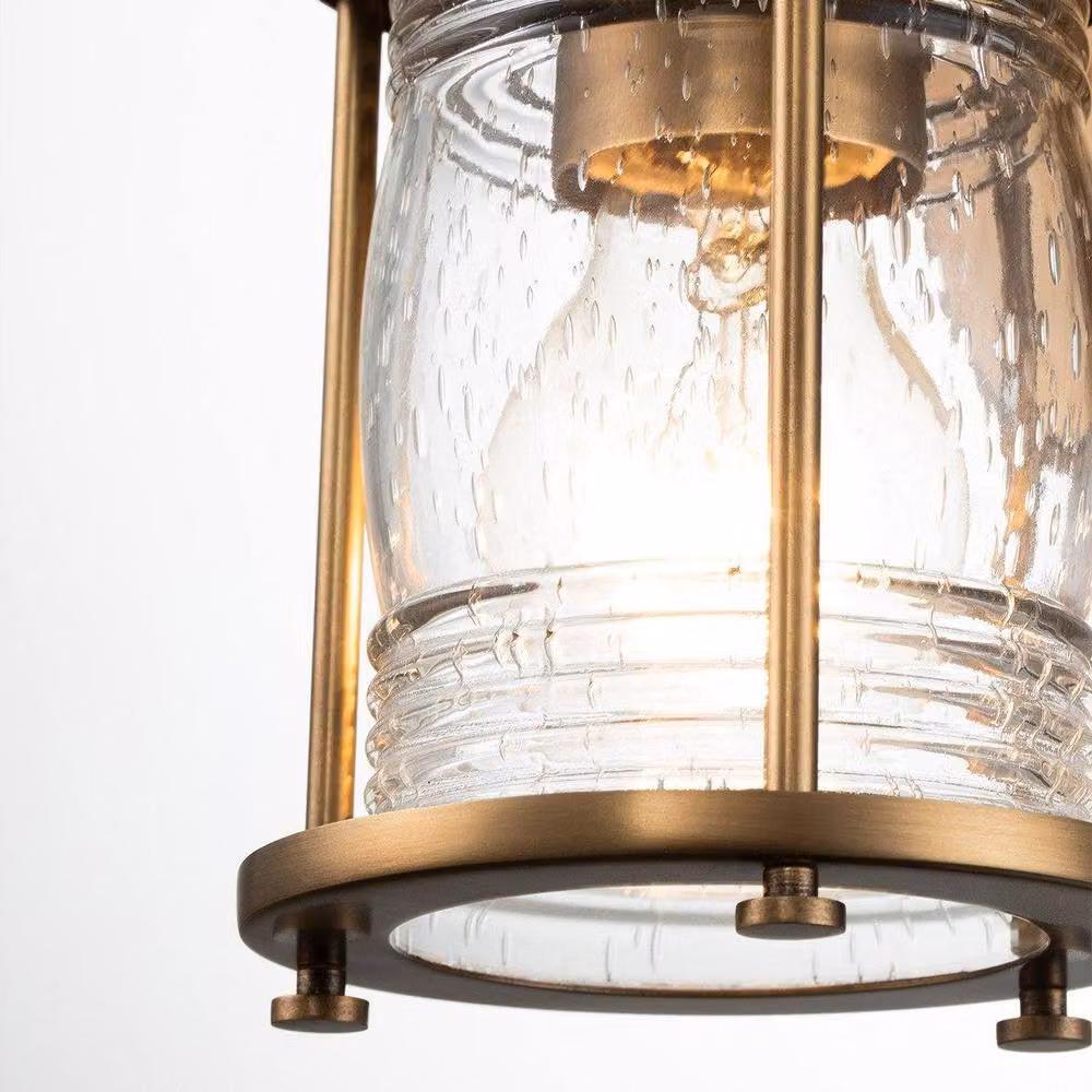Kichler Ashland Bay Wall Lamp in Natural Brass and Yellow Glass, IP44 Rated – 3