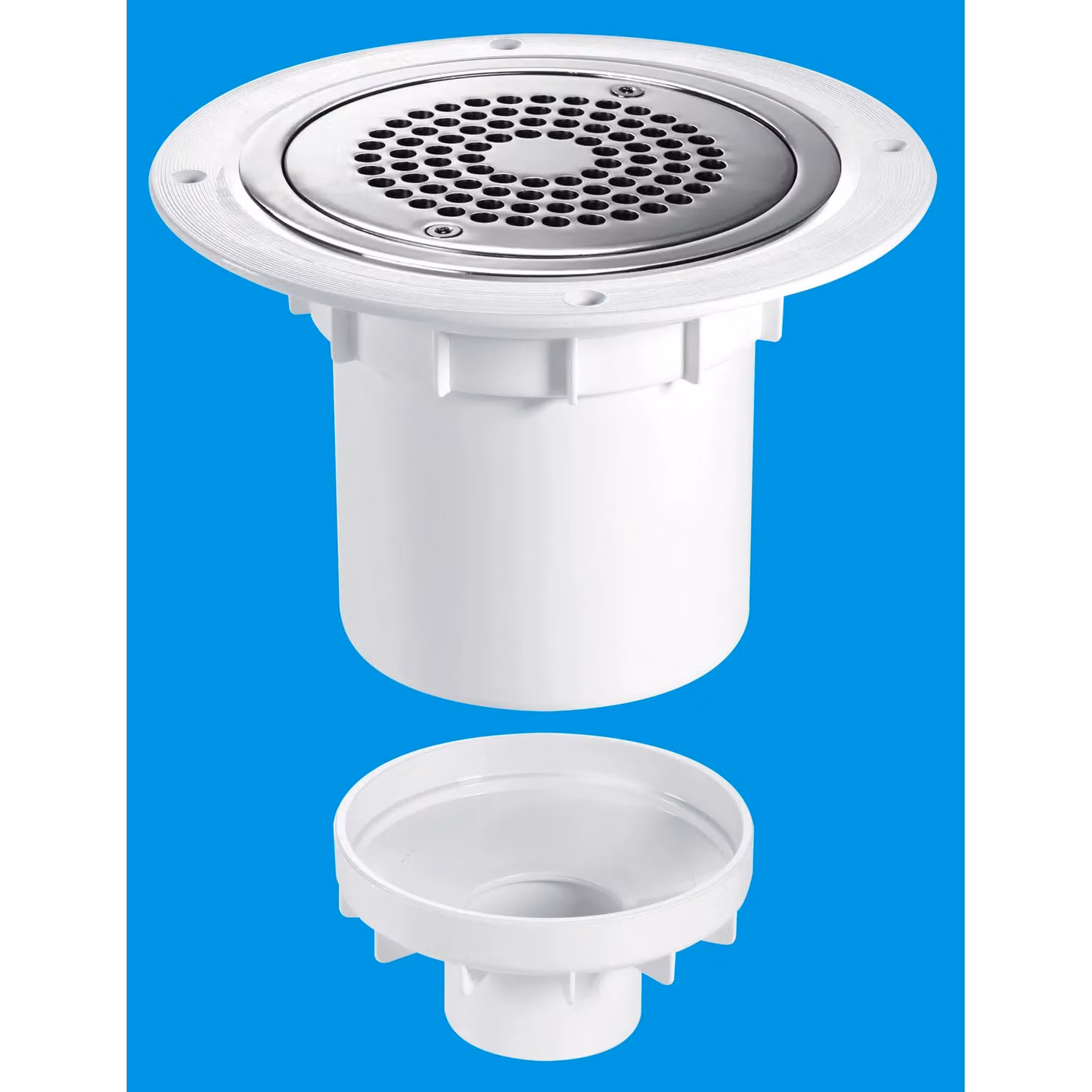 McAlpine TSG2-ANTI/LIG 75mm Water Seal Trapped Gully 110mm or 2 inch Vertical So in White – 2