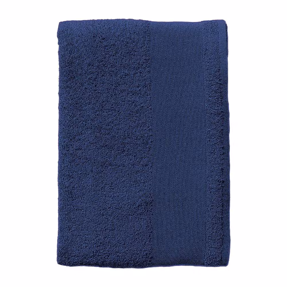 SOL'S Bayside 70 Navy Blue Cotton Terrycloth Bath Towel with Hanging Loop – 2