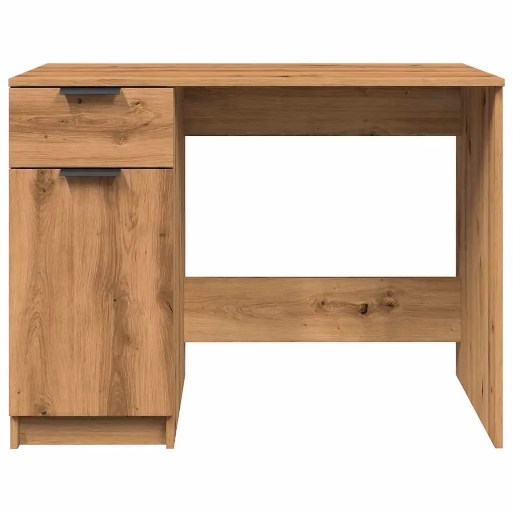 Berkfield Home Artisan Oak Computer Desk in Brown, W/D/H: 100 x 50 x 75 cm – 3