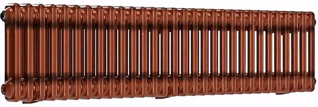 Lux Heat Horizontal Column Radiator in Bronze, H 137 cm x W 30 cm