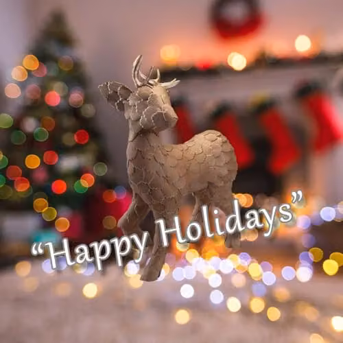VFM e-Store Gold Christmas Standing Deer Decoration, H 37 cm x W 10 cm x D 10 cm – 4
