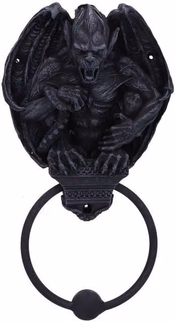 Nemesis Now Grotesque Gothic Door Knocker, Black, Height: 21.8 cm