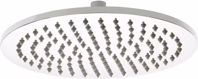 Nes Home Round Polished Silver Solid Brass Overhead Rain Shower Head, Diameter: 20 cm