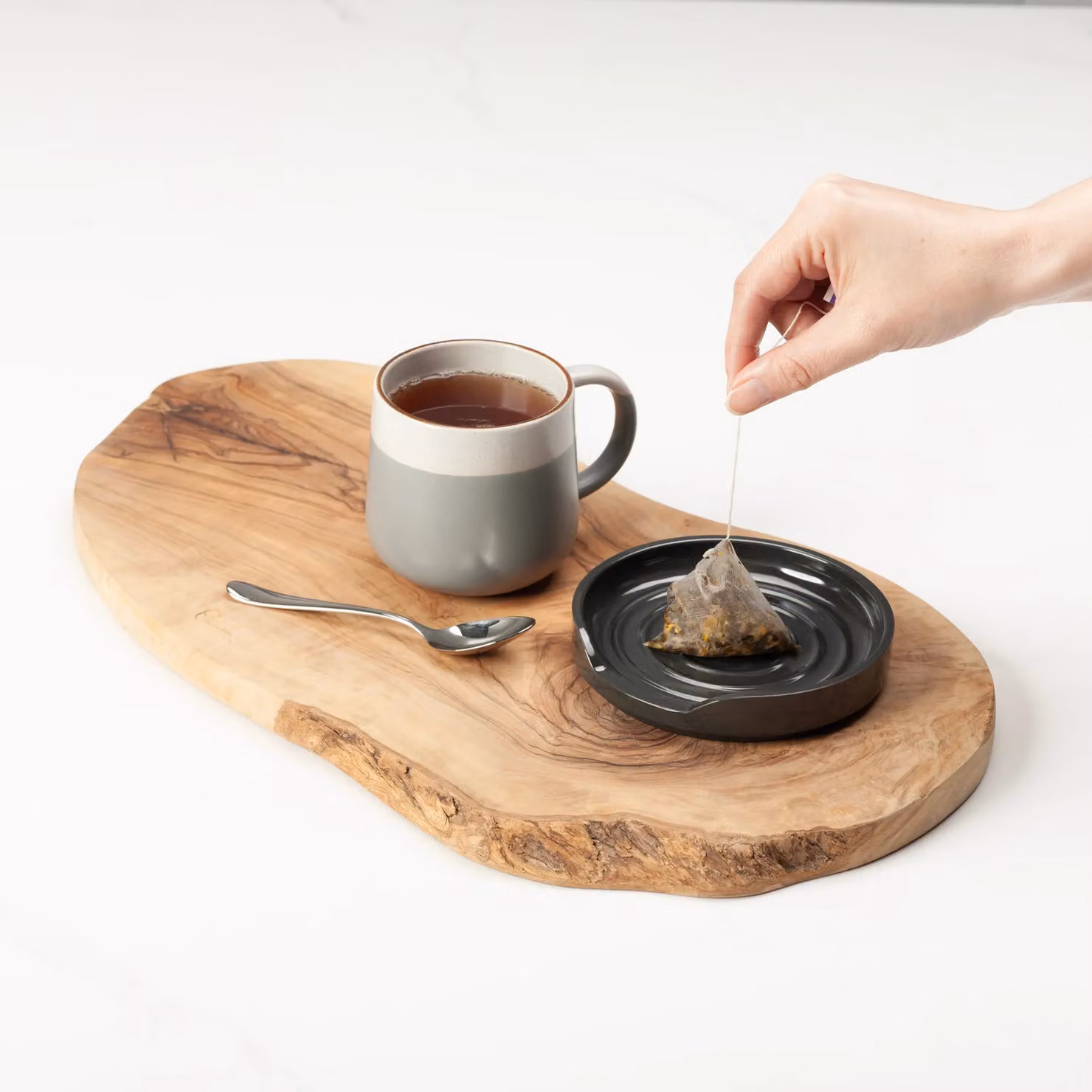 Zeal Melamine Round Spoon Rest, Grey, Diameter: 12 cm – 3