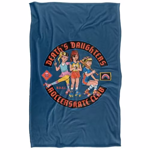 Steven Rhodes D.D.R.C. Death Daughters Rollerskate Club Multicolour Fleece Throw Blanket W/D/H: 91 x 147 cm – 5