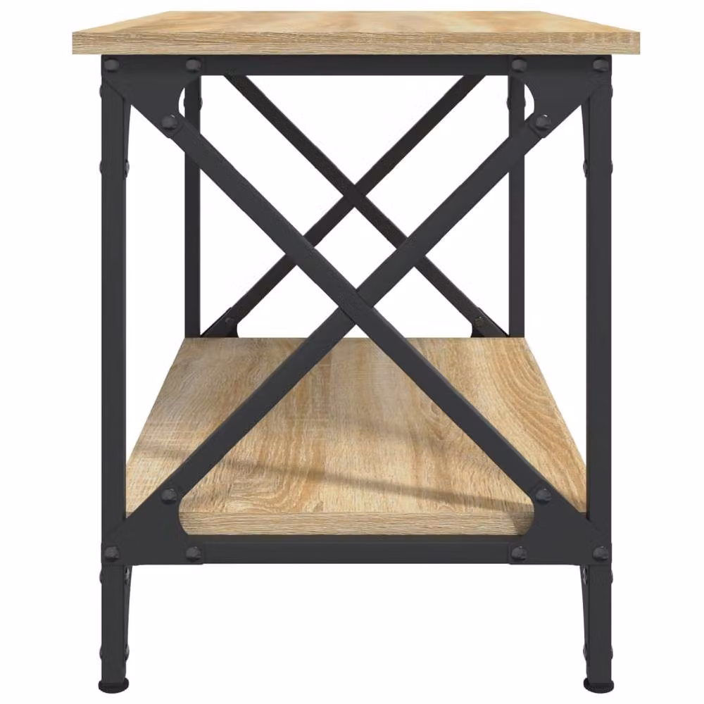 Berkfield Home Sonoma Oak Side Table in Light Brown, W/D/H: 55 x 38 x 45 cm – 4
