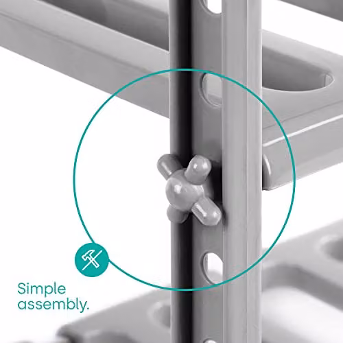 LIVIVO Adjustable Under Sink Storage Shelf Organiser for Kitchen and Bathroom, Grey – 6