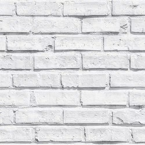 Arthouse White Brick Classic Paper Wallpaper, Width: 53 cm, Length: 10.05 m