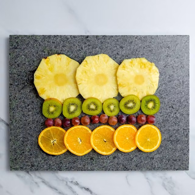 Homiu Black and Grey Marble Effect Granite Rectangular Chopping Board