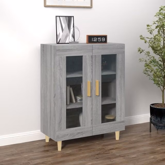 Berkfield Home Grey Sonoma Sideboard in Engineered Wood W/D/H: 69.5 x 34 x 90 cm