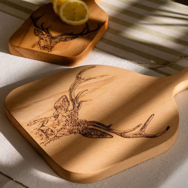 Selbrae House Stag Prince Beech Hanging Paddle in Natural Brown – 1