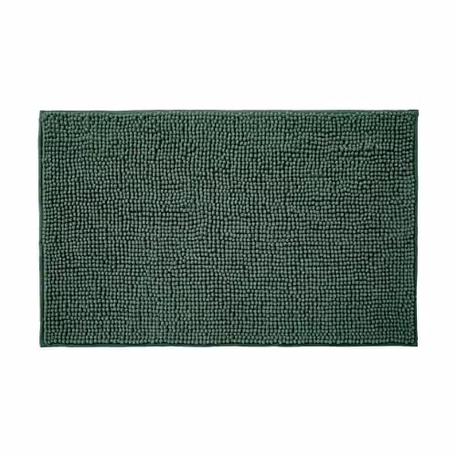 Allure Bath Fashions Chenille Microfibre Non-Slip Bath Mat, Green, W: 80 cm, D: 50 cm