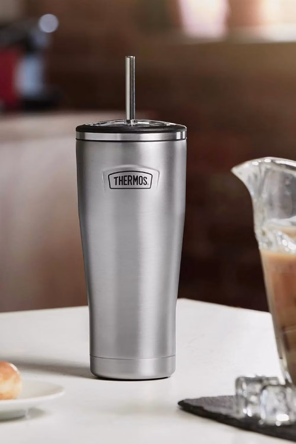 Thermos Icon Series Stainless Steel Straw Tumbler, 710ml, Silver – 2