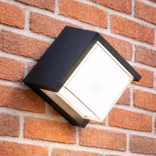 CGC Lighting Sophia Square LED Wall or Ceiling Light, Black and White, IP65 Waterproof for Garden and Terrace – 2