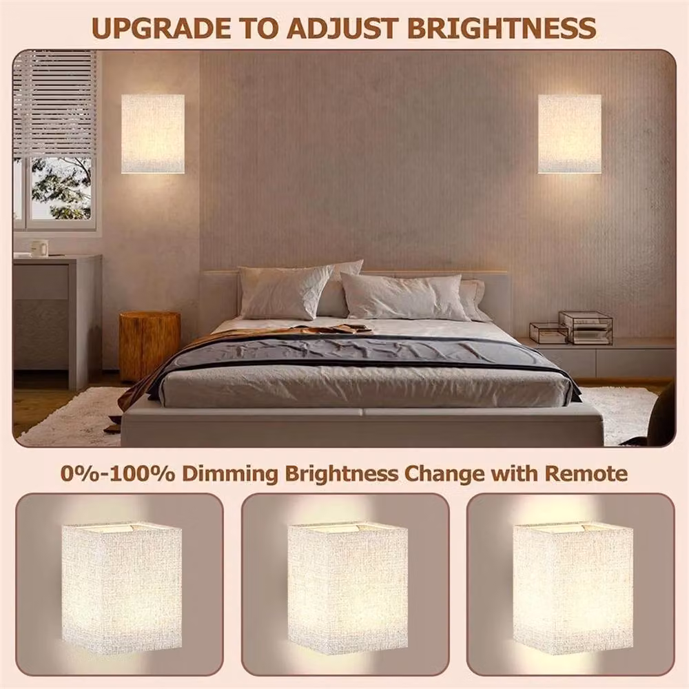 Nordara Set of 2 Multicolour RGB LED Wall Lights with Remote Control and Timer, Rechargeable Battery Operated Modern Up and Down Sconces, White – 4