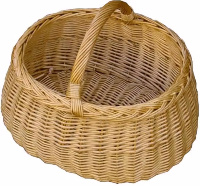 Red Hamper Deluxe Wicker Car Shopping Basket in Brown, W/D/H: 36.0 x 21.0 x 44.0 cm – 1