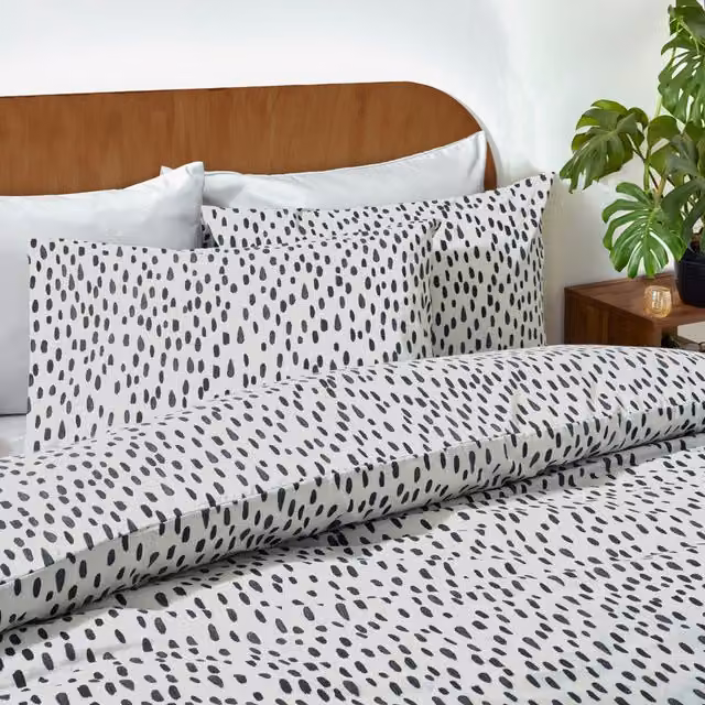 Make It A Home Dottie Printed Duvet Cover Set, Multicolour, 140 x 200 cm