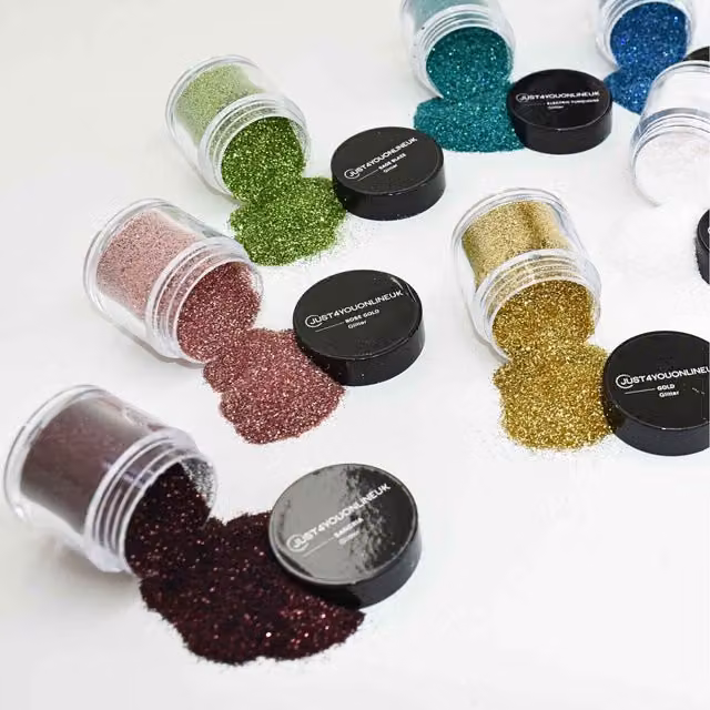 Just4youonlineUK Assorted Multicolour and Gold Glitters for Resin