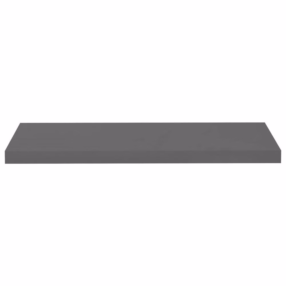 Berkfield Home Durable Floating Wall Shelves, 2 Pack, High Gloss Grey, W: 80 cm, D: 23.5 cm, H: 3.8 cm – 4